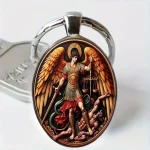 Wholesale Zinc Alloy Angel Keychain Religious Fashion Accessory Handmade Gift