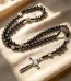 Catholic Hematite Black Stone Rosary Weighty Rosaries Bead Jewelry Wholesale