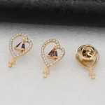 New Alloy Metal Jewelry, Versatile Clothing Accessories Brooch, Cufflinks, Hat Decorative Waist Pin - Image 4