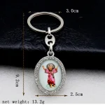 Catholic Character Keychain Religious Character Jewelry Keychain Accessories Metal Bottom Support Jewelry Accessories - Image 3