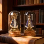 Wholesale Glass Virgin Mary Figurine Church Desktop Craft Religious Sculpture Home Decor - Image 2