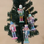Wholesale 12cm Wooden Christmas Nutcracker Figurine Painted Soldier Ornament Set - Image 4