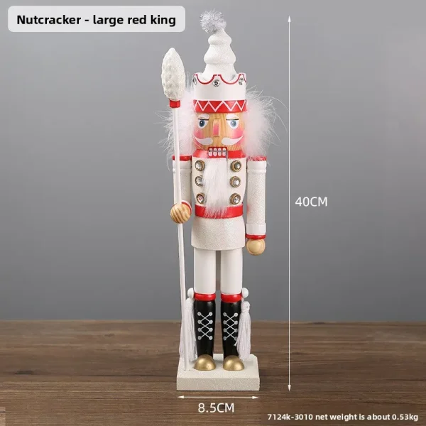 Wholesale Wood Nutcracker Figurine Christmas Decoration Handmade Carved Figurine Kids Toy Gift