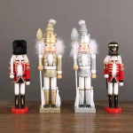 Wholesale Wood Nutcracker Figurine Christmas Decoration Handmade Carved Figurine Kids Toy Gift - Image 3