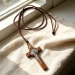 Mecrt Catholic Wooden Crucifix Pendant Religious Jesus cross Jewelry Devotion Souvenir Pocket Charm gifts Wholesale
