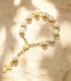 Catholic Gifts Beaded Rosary Bracelet with Gold Plated Virgin Mary Medal and Cross Crucifix Pendant
