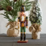 Wholesale 30cm Wood Nutcracker Soldier Figurine Vintage Christmas Home Decoration Handmade Painted - Image 6