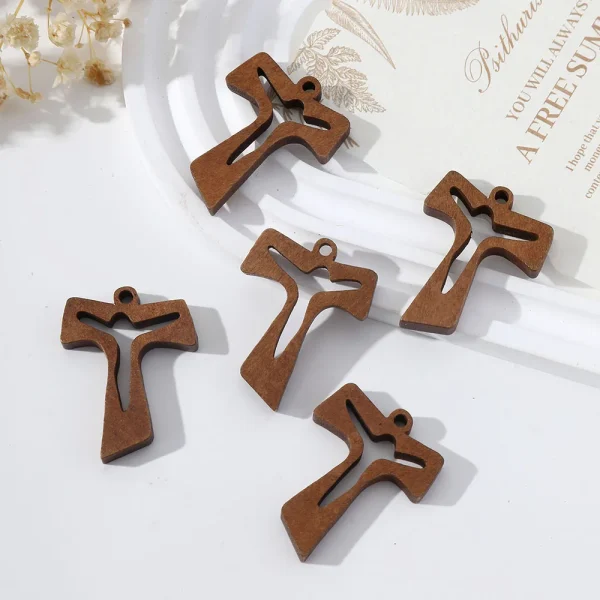 Tau Cross Franciscan Cross Saint Anthony’s Hollow Cross Minimalist Cut Wooden Cross Accessories