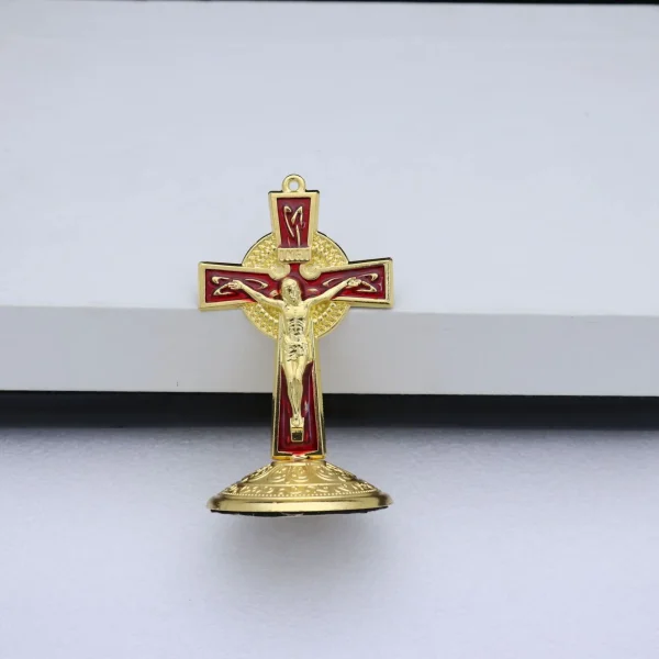 Wholesale Zinc Alloy Enamel Catholic Crucifix Metal Crafts Catholic Golden Jesus Cross