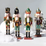 Wholesale 30cm Wood Nutcracker Soldier Figurine Vintage Christmas Home Decoration Handmade Painted