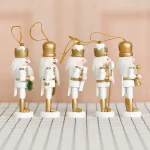 Wholesale 13cm Wooden Nutcracker Soldier Christmas Hanging Ornament Music Drum Decoration DIY Gift - Image 2