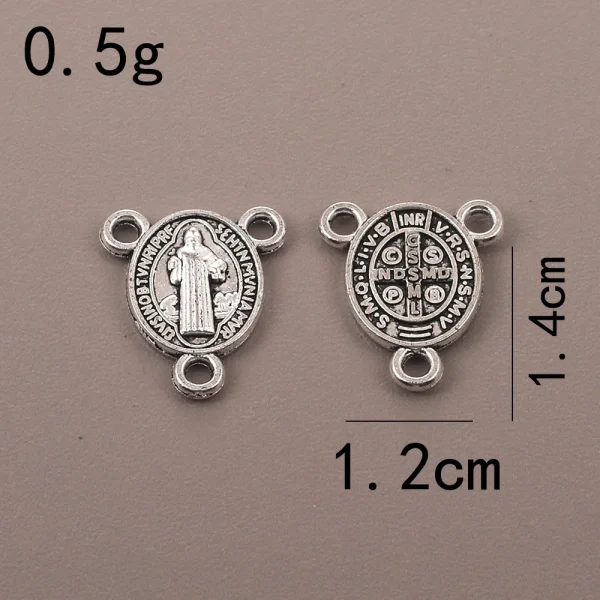 Wholesale Retail Cross-border Supply Religious Elliptical Three-way Pendant Zinc Alloy Bamboo Chain Hanging Beads Neckla