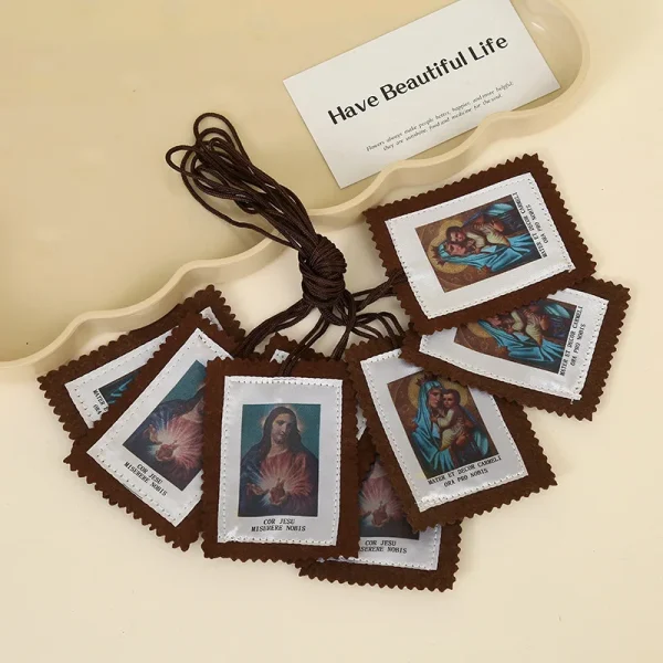Factory Direct Sales Religious Children’s Woven Labels Tags Customizable Text Patterns Clothing Accessories Textil