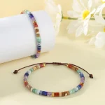 Wholesale Natural Stone Crystal Beaded Bracelet Adjustable Spiritual Healing Jewelry - Image 3