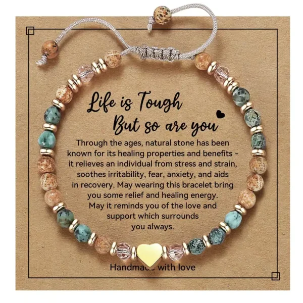 Wholesale Natural Stone Crystal Beaded Bracelet Adjustable Spiritual Healing Jewelry