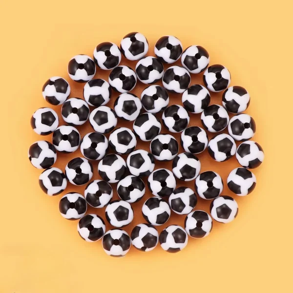 Wholesale Acrylic Sports Ball Beads DIY Jewelry Making Bracelet Necklace Craft Supplies