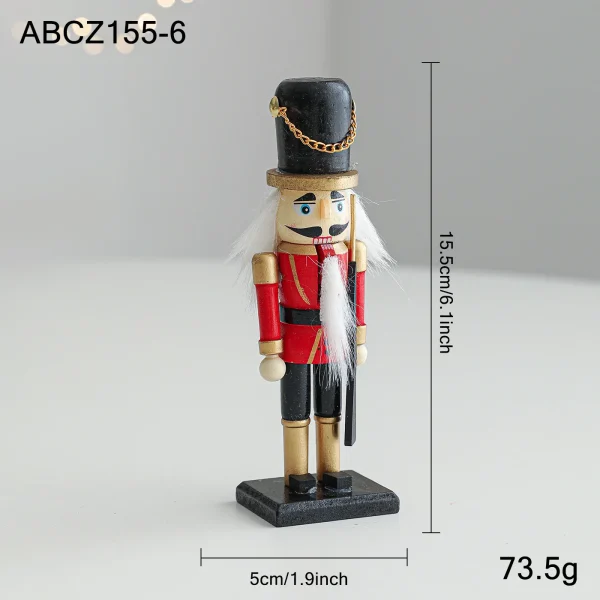 Wholesale Wooden Nutcracker Soldier Figurine Christmas Tabletop Decor Home Decoration Craft Gift