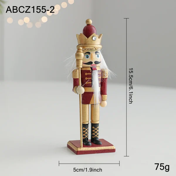 Wholesale Wooden Nutcracker Soldier Figurine Christmas Tabletop Decor Home Decoration Craft Gift