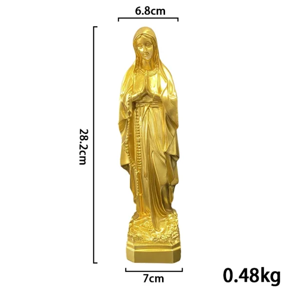 Mecrt Mexico Home Decoration of the Statue of the Virgin Mary Figures Porch Decoration Church Resin Crafts