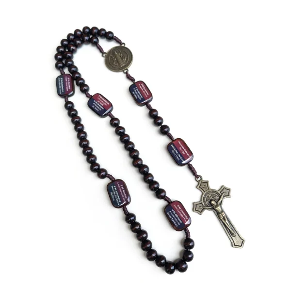 Wood Rosary With Portuguese Prayer Cards Our Lady of Aparecida Catholic Rosary Brazil Gift Rosario Catolico Religious Je