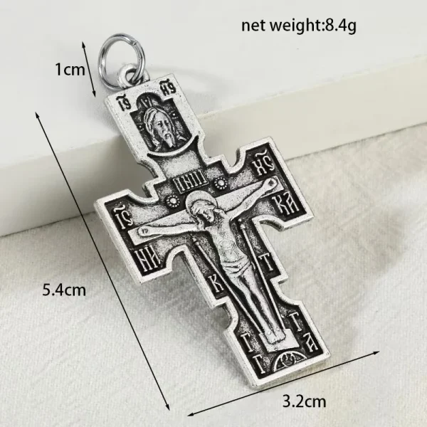 Retro Electroplating Keychain Accessories Metal Embossed Epoxy Creative Russia Design Religious Pendant Accessories Whol