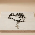 Our Lady Medal Imitation Pearl Glass Beaded Catholic Rosary Necklace Communion Rosary Prayer Beads Wholesale - Image 5