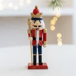 Wholesale 16cm Wooden Nutcracker King Soldier Figurine Desktop Christmas Decoration Holiday Gift - Image 4