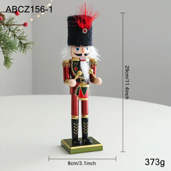 Wholesale Wooden Nutcracker Soldier Figurine Christmas Tabletop Decor Home Decoration Craft Gift