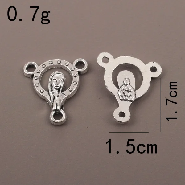 Wholesale Retail Cross-border Supply Religious Elliptical Three-way Pendant Zinc Alloy Bamboo Chain Hanging Beads Neckla