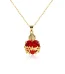 Wholesale Zinc Alloy Rhinestone Love Heart Pendant Necklace Gold Plated Fashion Jewelry