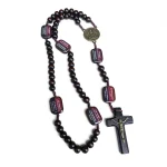 Wood Rosary With Portuguese Prayer Cards Our Lady of Aparecida Catholic Rosary Brazil Gift Rosario Catolico Religious Jewelry - Image 3