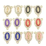 Wholesale Zinc Alloy Rhinestone Pendant Charm 3 Hole DIY Jewelry Accessories Gold Color - Image 5