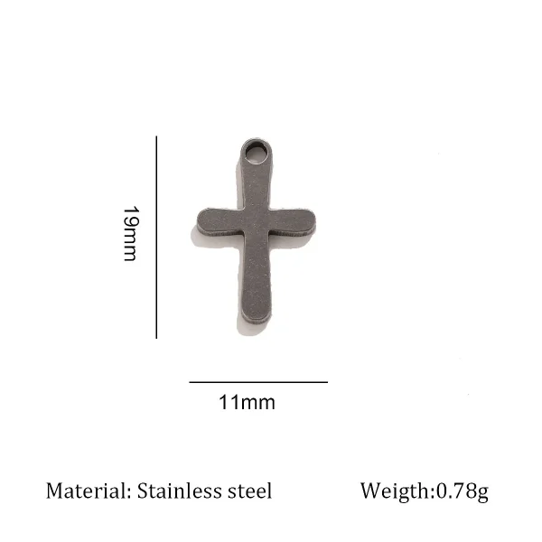 Wholesale Stainless Steel Cross Pendant Charm DIY Necklace Jewelry Accessories Punk Style Unisex