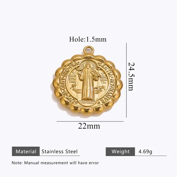 Wholesale Stainless Steel Gold Plated Colorful Rhinestone Oval Pendant Charm Set Vintage DIY Jewelry Accessories