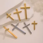 Wholesale Stainless Steel Cross Pendant Charm DIY Jewelry Accessories Gold Color Silver Color - Image 3