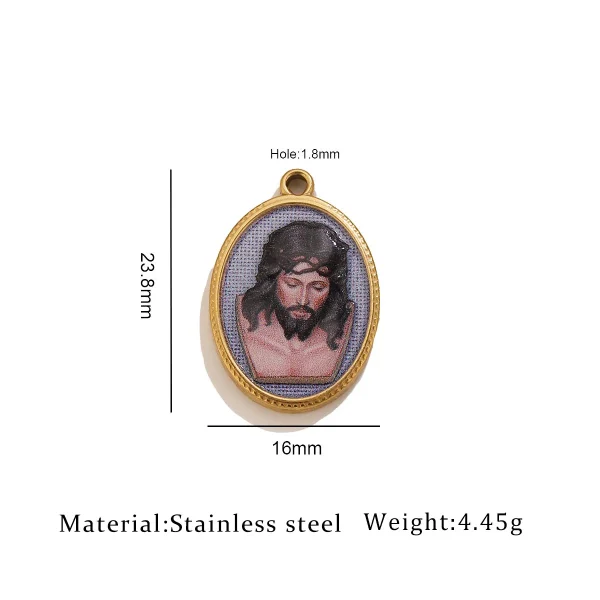 Wholesale Stainless Steel Oval Tag Pendant Charm Necklace DIY Jewelry Accessories Vintage Unisex