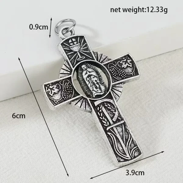 Retro Electroplating Keychain Accessories Metal Embossed Epoxy Creative Russia Design Religious Pendant Accessories Whol