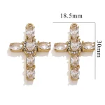 Wholesale Stainless Steel Rhinestone Cross Pendant Charm Necklace DIY Jewelry Accessories Unisex - Image 6