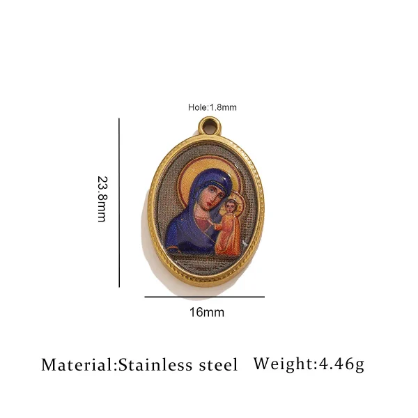 Wholesale Stainless Steel Oval Tag Pendant Charm Necklace DIY Jewelry Accessories Vintage Unisex