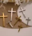 Wholesale Stainless Steel Cross Pendant Charm DIY Jewelry Accessories Gold Color Silver Color