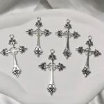 Wholesale Punk Vintage Cross Zinc Alloy Pendant Earring DIY Jewelry Accessories