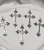 Wholesale Punk Vintage Cross Zinc Alloy Pendant Earring DIY Jewelry Accessories