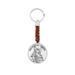 Wholesale Zinc Alloy Guardian Angel Keychain Leather Hanging Ring Accessory Catholic Gift - Image 5