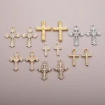 Wholesale Zinc Alloy Rhinestone Cross Pendant Charm DIY Necklace Bracelet Jewelry Accessories - Image 4