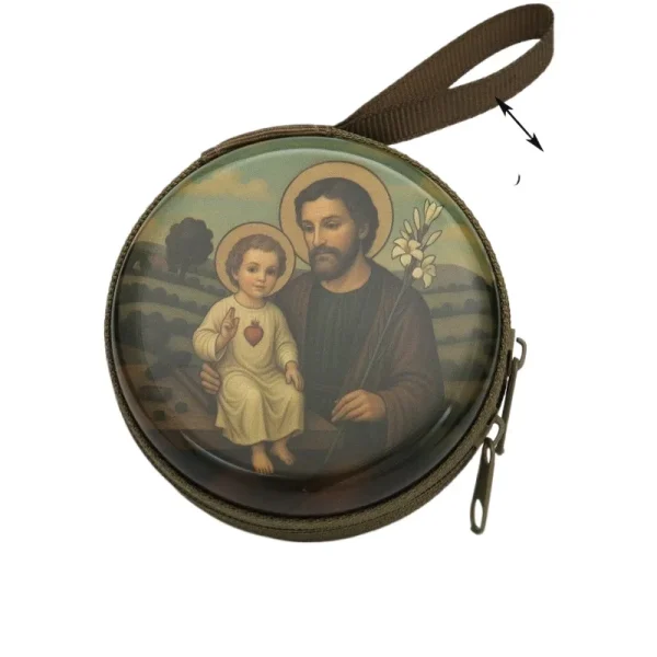 Catholic Rosary Pouch, Storage Bag Zipper case Jewelry Packaging Pendant Coin Storage Pouch Party Gift Cartoon Backpack