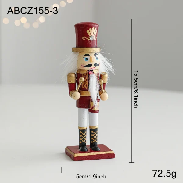 Wholesale Wooden Nutcracker Soldier Figurine Christmas Tabletop Decor Home Decoration Craft Gift