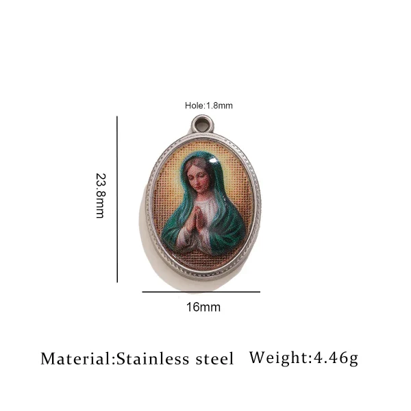 Wholesale Stainless Steel Oval Tag Pendant Charm Necklace DIY Jewelry Accessories Vintage Unisex