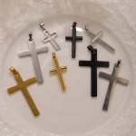 Wholesale Stainless Steel Cross Pendant Charm Necklace DIY Jewelry Accessories Unisex - Image 2