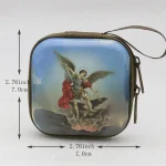 Catholic Rosary Box Pendant BoxCoin Purse Packaging Tin BoxStorage Case, Zipper Bag Luggage Charm - Image 5