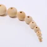 Sold By Kilogram Natural Wood Round Loose Beads 6/8/10mm Brown DIY Jewelry Craft Accessories Wholesale - Image 2